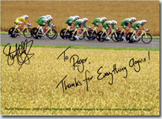 photo dédicacée tour de France cyclisme 2001